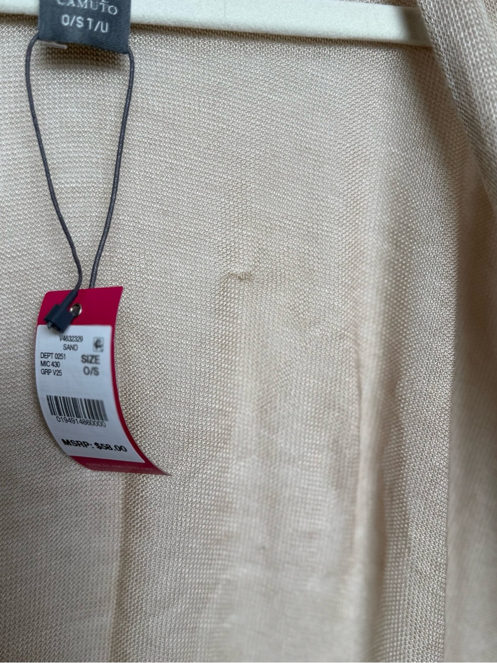 Vince Camuto Womens One Size Sand Beige Open Front Poncho Cardigan Kimono NWT - Picture 4 of 7